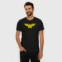 Футболка slim-fit Wonder woman logo, цвет: черный — фото 2