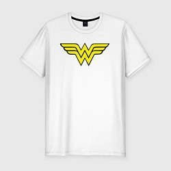 Мужская slim-футболка Wonder woman logo