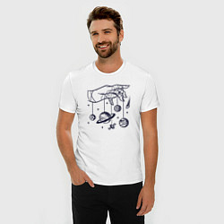 Футболка slim-fit Космический кукловод, цвет: белый — фото 2