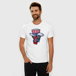 Футболка slim-fit Американский клоун, цвет: белый — фото 2