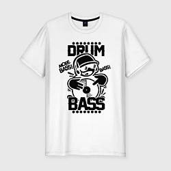 Футболка slim-fit Drum n Bass: More Bass, цвет: белый