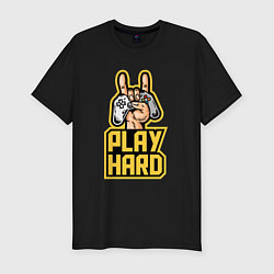 Футболка slim-fit Gemer play hard, цвет: черный