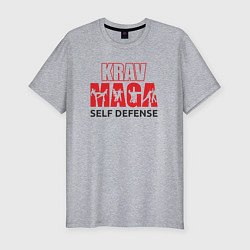 Футболка slim-fit Крав-мага - самооборона, цвет: меланж