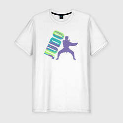 Футболка slim-fit Judo fight, цвет: белый