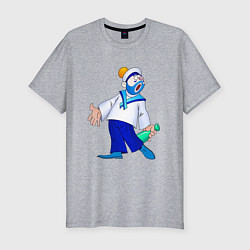 Футболка slim-fit Морячок, цвет: меланж