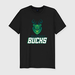 Мужская slim-футболка Milwaukee Bucks NBA