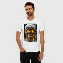 Футболка slim-fit Пенная кружка пива, цвет: белый — фото 2