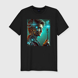 Футболка slim-fit Harry Potter - cyberpunk fantasy, цвет: черный