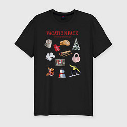 Футболка slim-fit Vacation pack, цвет: черный