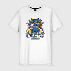 Футболка slim-fit Oktoberfest man, цвет: белый