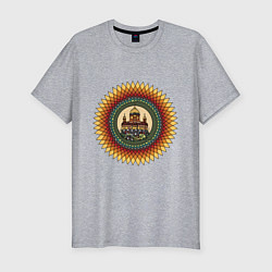 Футболка slim-fit Солнечный храм, цвет: меланж