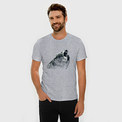 Футболка slim-fit Бурый в гневе, цвет: меланж — фото 2