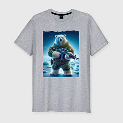 Футболка slim-fit Polar bear - special forces, цвет: меланж