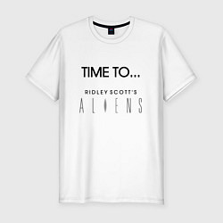 Футболка slim-fit Time to aliens, цвет: белый