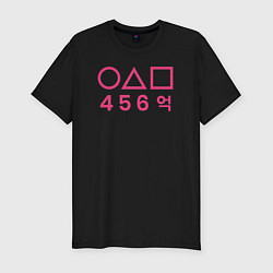 Футболка slim-fit Номер 456, цвет: черный