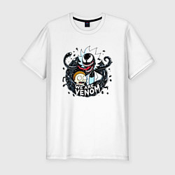 Футболка slim-fit Morty and Rick-Venom - meme, цвет: белый