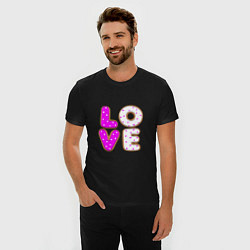 Футболка slim-fit Love - розовый пряник, цвет: черный — фото 2