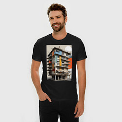 Футболка slim-fit Старая панелька, цвет: черный — фото 2
