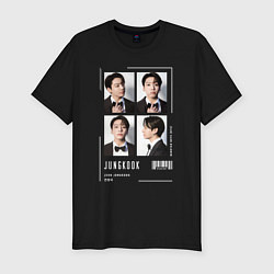 Футболка slim-fit Jungkook bts 4cut, цвет: черный