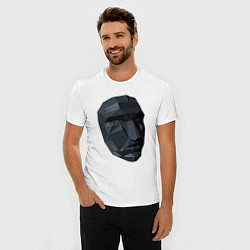 Футболка slim-fit Boss mask, цвет: белый — фото 2