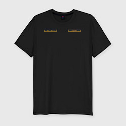 Футболка slim-fit Шеврон: уже сил 0 - дедушка, цвет: черный