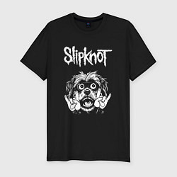 Футболка slim-fit Slipknot rock dog, цвет: черный