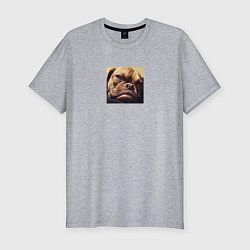 Футболка slim-fit Сердитый Песик, цвет: меланж
