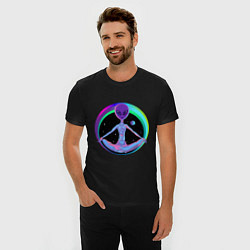 Футболка slim-fit Alien Peace, цвет: черный — фото 2