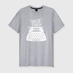 Футболка slim-fit Напиши историю, цвет: меланж