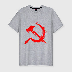 Футболка slim-fit Sickle and hammer red paint, цвет: меланж