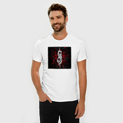Футболка slim-fit Слипкнот пентаграмма, цвет: белый — фото 2
