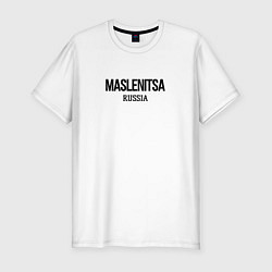 Футболка slim-fit Maslenitsa, цвет: белый