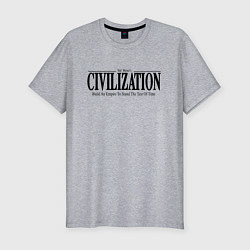 Футболка slim-fit Civilization - game, цвет: меланж
