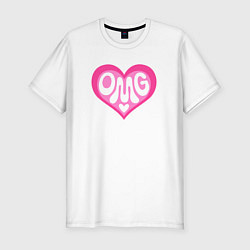 Футболка slim-fit Oh my god love, цвет: белый