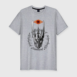 Футболка slim-fit Око Саурона и руны Властелин колец, цвет: меланж