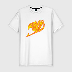 Футболка slim-fit Хвост феи - фейри тейл, цвет: белый