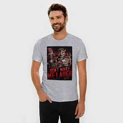 Футболка slim-fit Шао Кан - не смеши меня - Mortal Kombat, цвет: меланж — фото 2