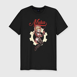 Футболка slim-fit Nuka Cola - space fantasy, цвет: черный