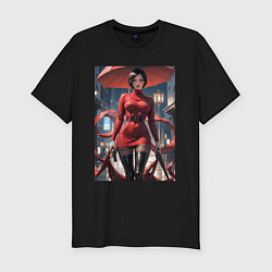 Футболка slim-fit Ада Вонг из Resident Evil, цвет: черный