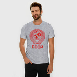 Футболка slim-fit Герб СССР - Союз Советских Социалистических Респуб, цвет: меланж — фото 2
