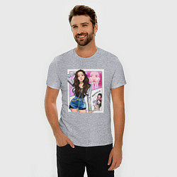 Футболка slim-fit Blackpink - Jisoo, цвет: меланж — фото 2