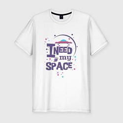 Футболка slim-fit I need my space, цвет: белый