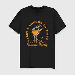 Мужская slim-футболка Summer party