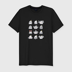 Футболка slim-fit Привидения, цвет: черный