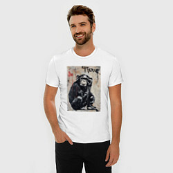 Футболка slim-fit Style monkey, цвет: белый — фото 2
