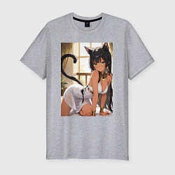 Футболка slim-fit Сфинкс в древнем Египте, цвет: меланж