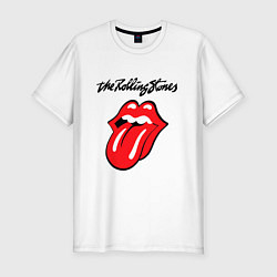 Мужская slim-футболка Rolling Stones - logo