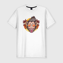 Футболка slim-fit Summer monkey, цвет: белый
