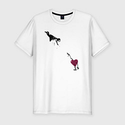 Футболка slim-fit Отпуская сердце, цвет: белый