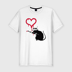 Футболка slim-fit Rat heart, цвет: белый